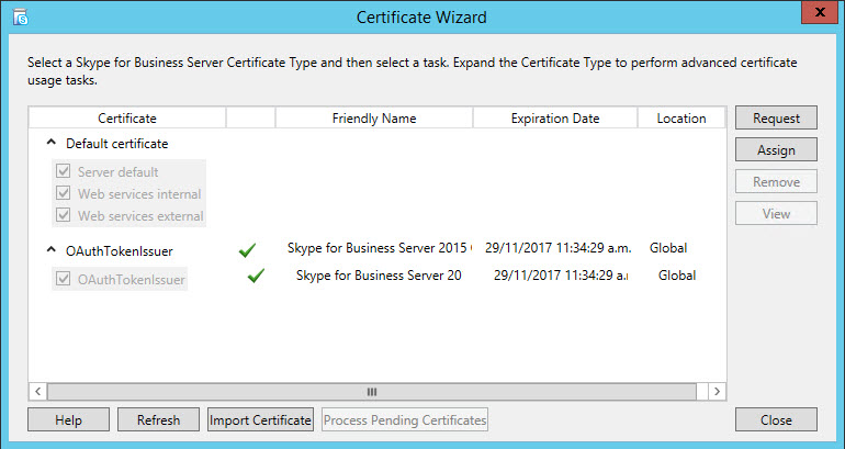 Default Certs